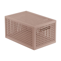 Curver Kaya opbergmand   7 liter   18,8 x 30 x 15,4 cm   warm taupe   premium opbergoplossing, duurzaam kunststof, moderne huisorganisatie