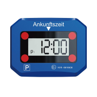 UPUPYES digitale parkeerschijf voor auto's, elektronische parkeerschijf met KBA goedkeuring, automatische aankomsttijd, met display, betrouwbaar, inclusief batterij en 3M kleefpads