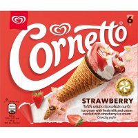 Cornetto IJs Aardbei 6 x 90 ml