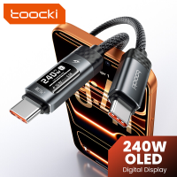 Toocki USB‑C‑kabel 3.3Ft 240W snellaadkabel met LED‑display, compatibel met iPhone 17/16/15 Pro Plus/Pro Max, iPad Pro, Samsung Galaxy S24/S23, Switch, MacBook Air, Pixel