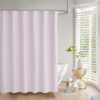 MEROPE Polyester douchegordijn met print 180x180cm roze love 1 pack