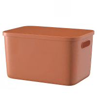 SNSP opbergdoos bureau opbergmand middelgrote opbergdoos voor snacks kantoorbenodigdheden badkamer kleding speelgoed met deksel 8 l 4 delige set 4 delige set / 8 l