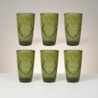 Set van 6 Dexam Sintra tumblers van gerecycled glas   Groen