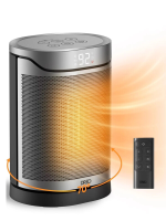 Dreo energiebesparende ventilatorkachel   1500 W elektrische PTC keramische verwarming, 2 s directe verwarming, 70 ˚ oscillatie, 12 uurs timer, 8 laagse beveiliging, met afstandsbediening, Atom 318