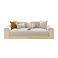 Ochama Kussensloop voor Sofakussenset, kussenbeschermer, antislip kussenhoes, 45×45 cm   Beige