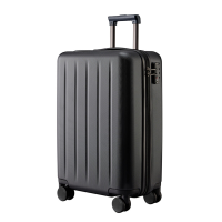 NINETYGO Danube Koffer, Handbagage, Goedgekeurd door de luchtvaartmaatschappij, Ideaal voor reizen van 3 5 dagen, Dubbele spinnerwielen, 100% hard kunststof behuizing, TSA slot, 56.5 X 38 X 23 cm，Zwart, 20 inch