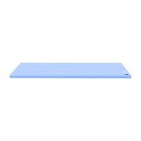 BLUEBOX T2 Topper Traagschuim Matrastopper, 1800X2000X60 mm, Enkel Zacht Slaapmat voor Studentenkamer, Huurkamer en Tatami Gebruik