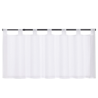 Joyswahl Unifarbener Halbvorhang, Einzelteil, H×B 45×90cm, Weiß