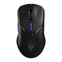 Rapoo VT9Pro 4K draadloze gamingmuis   26000 DPI, superlichte gamingmuis met 4K polling, PAW 3398 sensor, optische muis voor pc en laptop, 10 programmeerbare knoppen, batterijduur van 180 u, intern geheugen   zwart paars