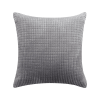 Deconovo kussensloop van fluweel lichtgrijs 50 x 50 cm 1 stuk