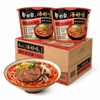 Baixiang Pittige Rundvlees Noedelsoep 12x119 g (Hele Doos)