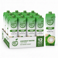 I  am Super Juice 100% Puur Kokoswater 1 L * 12 Zonder Toegevoegde Suiker