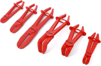 DURATECH 6 delige slangklemmentangenset, rechte en 90° gehoekte slangafknijptangen, kunststof leidingklemtangenset voor flexibele slangen, brandstofslangen, gasleidingen, remslangen, radiateurslangen