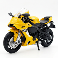 CCA 1:18 Yamaha YZF R1 Diecast Motorfiets Geel Model   Opvouwbare Frame, Achtervering, Intrekbare Standaard, Realistisch Legging Metaal Speelgoed Verzamelobject Voor Volwassenen & Kinderen Cadeau