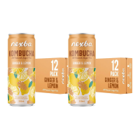 Nexba Gember Citroen Kombucha   12 x 330 ml x2