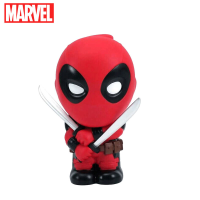 1 Stuk Marvel Deadpool Spaarpot Officieel Gelicentieerd Schattige Chibi 3D PVC Stereo Beeldje Muntjespot Waterdicht Breukbestendig Verzamelobject Bureau Organizer Woondecoratie Spaarpot
