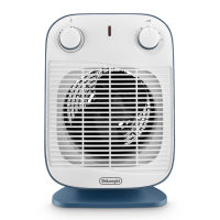 DE‘LONGHI HFS 50B20 kachel blauw/wit, voor binnengebruik, verstelbare thermostaat, oververhittingsbeveiliging
