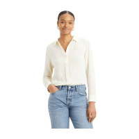 Levi's Dames Overhemdblouse Lang Mouw Savannah Stripe Anise Flower Linnen The Classic Collection M