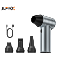 JUFINX X7 perslucht stofblazer   turboventilator 90000 RPM | 20 W snelladen, oplaadbare batterij, 3 instelbare snelheden, hogedruk luchtpistool voor autoreiniging, draadloze luchtblazer, toetsenbord reinigingstools, perfect voor autoreiniging, computers, 