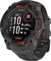 Garmin Instinct 3 AMOLED   smartwatch   50 mm   Houtskool/Zwart