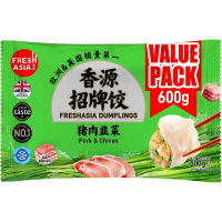 FRESHASIA dumplings met varkensvlees en bieslook 600 g【voordeelverpakking】