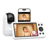 Momcozy slimme wifi babyfoon, 5 inch 1080p camera, bewegings /huildetectie, nachtzicht, tweerichtingsspraak, cadeaus voor moeder