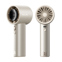 JISULIFE Turbo handventilator Pro1S, LED display, 40 uur max. Koeling, 9700 rpm krachtig, 5000 mAh batterij, Reisessentials, Metallic goud