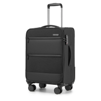 British Traveller 20 inch Softshell Handbagage Koffer met TSA slot en Stille TPE Zwenkwielen, Lichtgewicht Handbagage met Laptoptas voor Vluchtgebruik