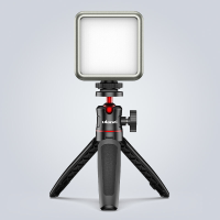 Video Licht RGB, ULANZI VL49 LED videolamp met 2000 mAh accu, kleine dimbare cameralamp 2500K 9500K, magneet aan de achterkant, compacte fotolamp voor macro opnames, productfotografie en YouTube vlogs