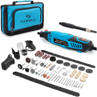 TILSWALL 160 W multifunctionele boor  en schuurset met 6 snelheden (8000 33000 RPM), cadeau voor vaderdag, inclusief 145 accessoires, snijden, boren, zagen, schuren, polijsten, slijpen alles in één, essentieel voor 3D printer output, zorgt voor gladde opp