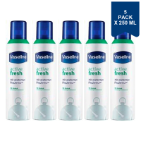 Vaseline Deo Active Fresh 250 ml (5 Pack)