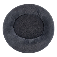 Ochama donut hondenbenchbed, zacht pluche kalmerend hondenbenchbed met afneembare, machinewasbare hoes, donkergrijs, 120 x 20 cm