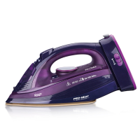 RAF draadloze stoomstrijkijzer R.1210B, paars | 2400 W hoog vermogen, 320 ml capaciteit, 15 25 g/min stoomproductie, keramische zoolplaat, zelfreinigend, draagbaar voor reizen en thuis