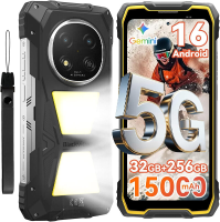 Blackview ROCK 2 Pro Simlockvrije 5G Robuuste Smartphone, Android 16, 8 GB RAM + 24 GB Virtuele Uitbreiding (Totaal 32 GB) + 256 GB ROM, 15000 mAh Batterij, 6,67