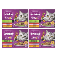 Whiskas nat kattenvoer voor volwassen katten smakelijke mix in saus 1+*4