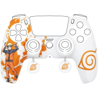 KONIX Naruto Shippuden DualSense PS5 Controller Beschermhoes   Siliconen   D Pad   Konoha en Naruto Design   Wit