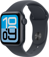 Apple Watch SE 3 GPS + Cellular 40 mm Midnight aluminium behuizing met Midnight sportband   S/M