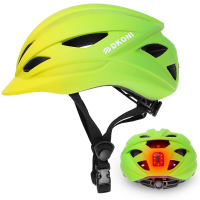 DkonI HS 086 helm voor volwassenen met licht   geel/groen   maat L 58–61 cm