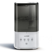 Luxaid 6 liter koel  en warmmist luchtbevochtiger voor grote ruimtes, bovenvulwaterreservoir, touch bediening, 4/8/12 uurs timer, 20 dB ultrastille slaapstand, 360° nevelmondstuk, aromatherapie voor de slaapkamer