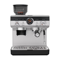 Krups XP801T Precision pistonmachine, halfautomatische espressomachine met molen, perfect gemaakte espresso, intuïtieve interface, bonenreservoir van 250 g, 30 maalinstellingen