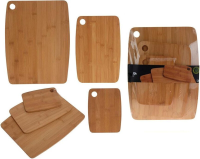 Excellent Houseware Natuurlijke Bamboe Snijplankenset Extra Dik 3 delig