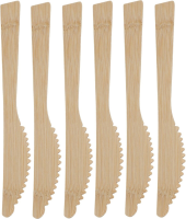 Herbruikbare bamboe bestekset   18 stuks, 17 cm, lichtbruin