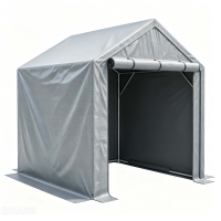 6×6 Ft (190×170 cm) Winterbestendige buiten opslagtent voor de tuin met UV beschermend PE dak, Fiets  & motorhok met opbergorganizer voor gereedschap & kleinigheidjes, Afmetingen 190×170×200 cm, Donkergrijs