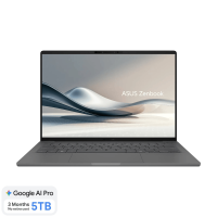 ASUS Zenbook A14 UX3407QA QD479W 14 inch Copilot+ PC laptop – Snapdragon X, 16 GB RAM, 512 GB SSD, WUXGA OLED, Nederlands QWERTY, IJslands grijs