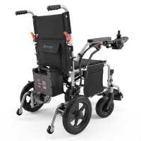 ZYGENAIR [zomeraanbiedingen   met levering de volgende dag] YF001 duurzame 18 inch elektrische rolstoel voor volwassenen, lichtgewicht opvouwbare elektrische rolstoel met 500 W motoren, 13 Ah accu, bereik van 15 mijl, voor alle terreinen (zilver)