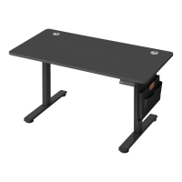 JOYFURNOS In Hoogte Verstelbaar Bureau, 140 x 60 cm, Met Geheugenfunctie en USB C Aansluiting, Zwart