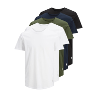JACK&JONES ESSENTIALS JJENOA TEE SS CREW NECK 5PK MP NOOS Long Line Fit