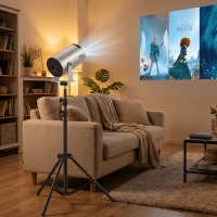 Projector met standaard bundel XBJ draagbare zilveren projector+1,7 m projectorbeugel