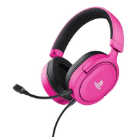 Trust GXT 498P Forta   Gaming Headset   Bedraad   Officieel Gelicentieerd voor PS5   50 mm drivers   Over ear   Roze