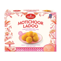 Haldiram's Motichoor Ladoo – traditioneel Indiaas snoepje met kikkererwtenmeel, 300 g